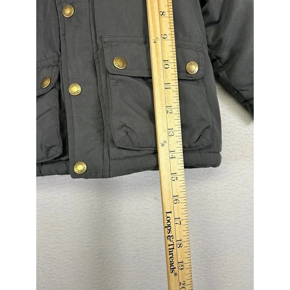 Winter Gorpcore‎ Carters Kids 24M Grey Sherpa Lined Faux Fur Hooded Parka Jacket